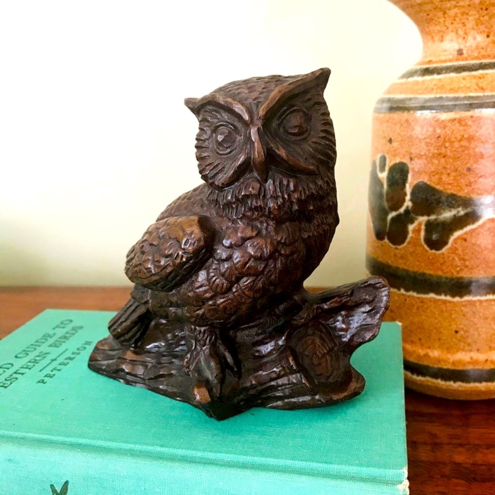 Vintage Red Mill Manufacturing Horned Owl Figure